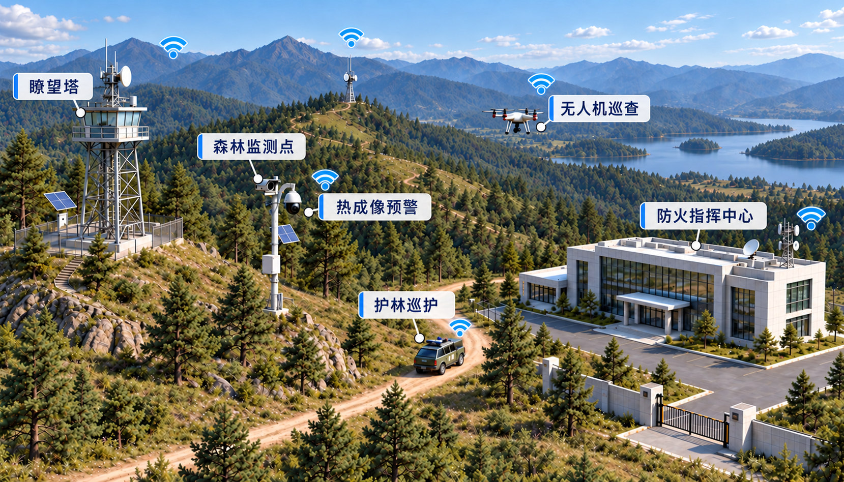 无线解决方案架构示意