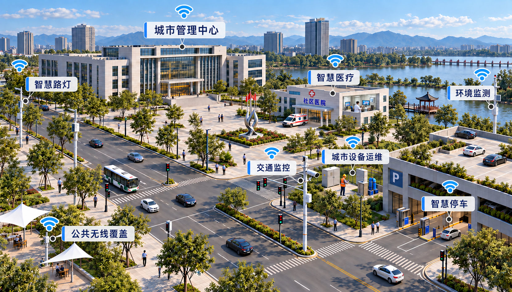 无线解决方案架构示意